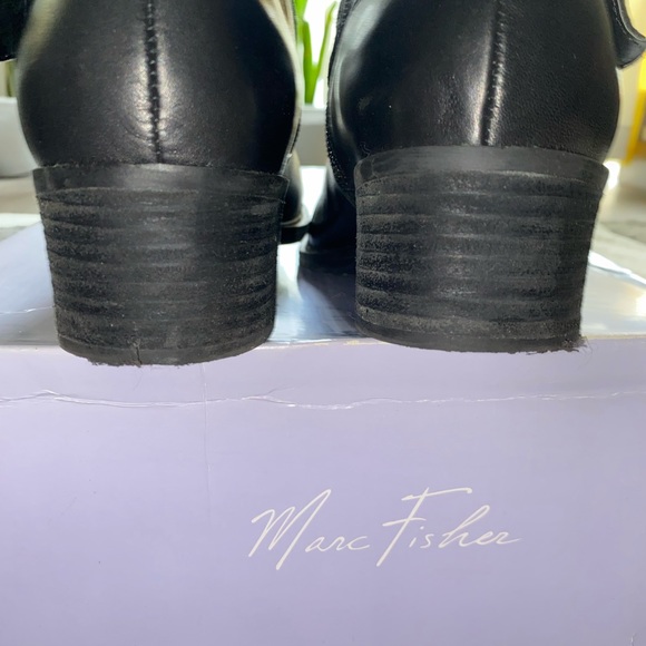 Marc Fisher Leather Combat boot, Black, size 9 - Picture 9 of 12